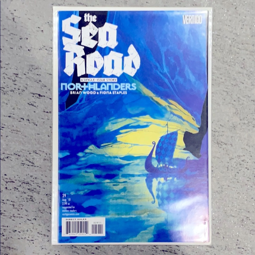 Comic book, sea Road